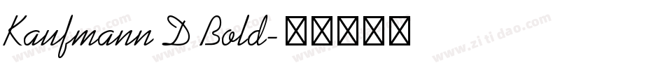 Kaufmann D Bold字体转换